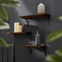 Ophanie Floating Shelves Wall Mounted, Rustic Wood Wall Storage Shelves