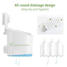 Luxear Shower Caddy Suction Cup, Drill-Free Removable Plastic Shower