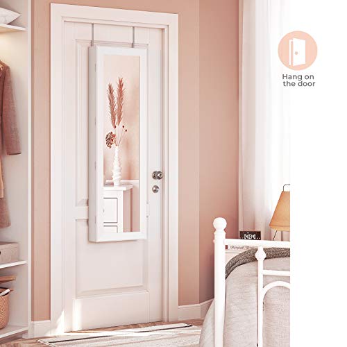 SONGMICS 6 LEDs Mirror Jewelry Cabinet
