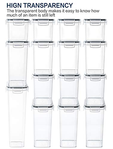 Food Storage Containers 15-Piece Set - Ultimate Kitchen & Pantry Organization Solution