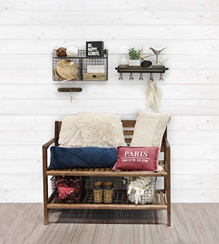 Spectrum Diversified Scoop Wire Basket, Vintage-Inspired Steel Storage