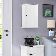Wall Mounted Single Door 3 Tier Adjustable Storage Shelf