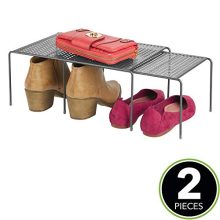 mDesign Modern Adjustable Metal Closet, Cabinet
