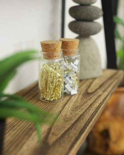 Peter's Goods 2-Tier Rustic Floating Wall Shelves for Bedroom, Kitchen