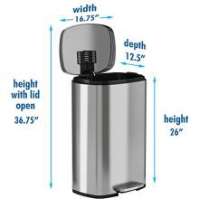 Step Trash Can with Odor Control System 50 Liter