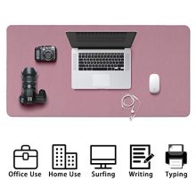 Purple/Pink Leather Desk Pad Dual Sided