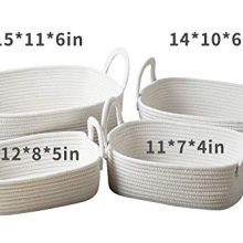 Woven Basket Cotton Rope Bin Organizer for Baby Nursery
