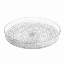 iDesign Rain Lazy Susan Turntable Cosmetic Organizer for Vanity Cabinet