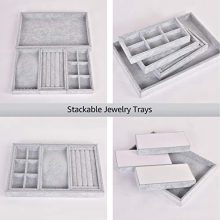 VIEFIN Velvet Stackable Jewelry Tray, Earring Drawer