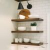 Rustic Wood Floating Shelves