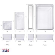 STORi Clear Plastic Makeup & Vanity Drawer Organizers