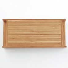 Chic Bamboo Organizer Tray - A Stylish Solution for Makeup Essentials and Bathroom Accessories