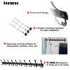 Dseap Wall Mounted Coat Rack - 10 Tri Hooks
