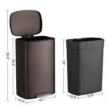 SONGMICS 13.2 Gal (50L) Kitchen Trash Can