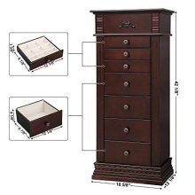 SONGMICS Large Jewelry Armoire Cabinet Storage Chest