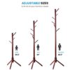 High-Grade Wooden Tree Coat Rack Stand, 6 Hooks