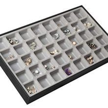 Synthetic Leather Jewelry Tray Set – Organize Rings, Necklaces, Earrings & Bracelets