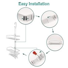 Bathroom Hanging Shower Caddy, Wishalife Rust Proof Aluminum