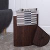 GOFLAME Corner Bamboo Laundry Hamper