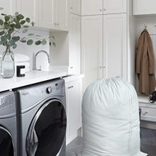 HomeLabels Cotton Laundry Bag - 2 Pack, Natural