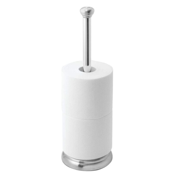 iDesign York Metal Toilet Tissue Roll Reserve for Bathroom