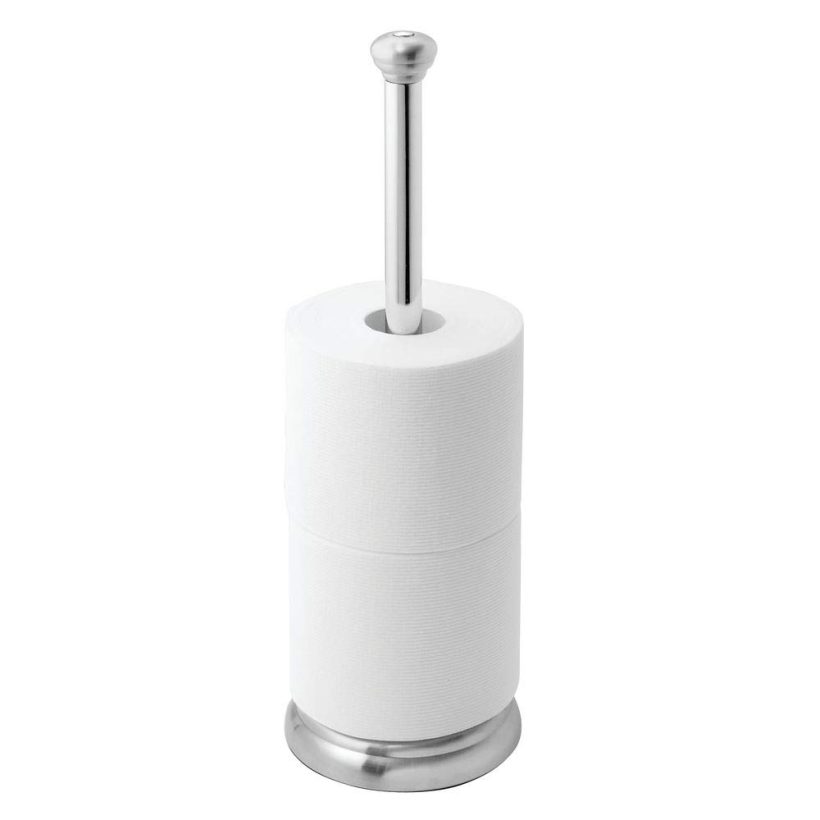 iDesign York Metal Toilet Tissue Roll Reserve for Bathroom