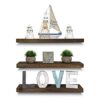 Rustic Farmhouse 3 Tier Floating Wood Shelf