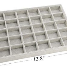 Outdoorfly Velvet Stackable 30 Grid Jewelry Tray