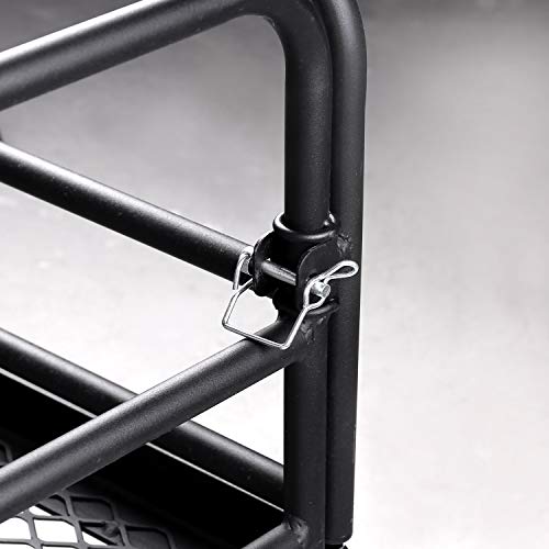 Heavy-Duty Hitch Mount Cargo Carrier with Foldable Side Rails – 360 Lb Capacity