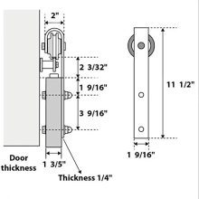 Barn Sliding Grey Door Planum