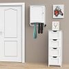 Wooden Single Door Wall Mount Storage Organizer