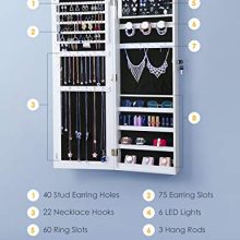Nicetree 6 LEDs Jewelry Armoire Organizer