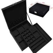 Jewelry Box for Women, QBeel 2 Layer, 36 Compartments