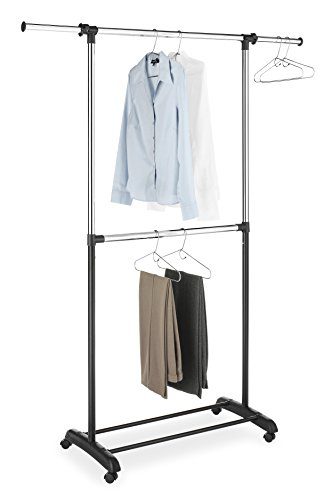 Whitmor Adjustable 2-Rod Garment Rack