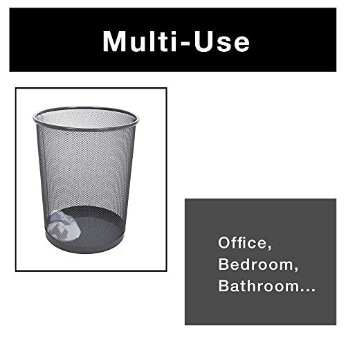 Smart Design Steel Metal Mesh Waste Basket