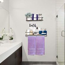 Floating Shelves Bathroom Rustic Wall Mounted Shelf with Towel