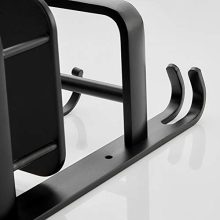 Aluminum Shelves Rectangle 1 Tier Rack Wall Mounted Black