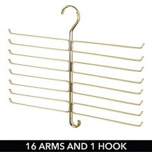 mDesign Metal Closet Rod Hanging Accessory Storage Organizer Rack