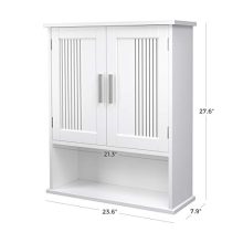 Wooden Medicine Cupboard with Adjustable Shelf Storage Cabinet