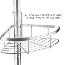 Bathroom Shelf Tension Shower Pole Corner Caddy