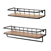 Floating Shelves Bathroom Rustic Wall Mounted Shelf with Towel
