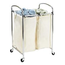 Classics Mobile 2 Compact Laundry Hamper Sorter Bag Cart