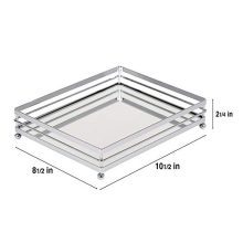 Tray Mirror Perfume Glass Vanity Jewelry