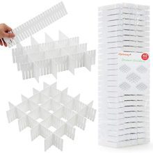 Flytianmy 40pcs Drawer Dividers Adjustable Drawer Storage