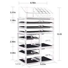 Jewelry and Cosmetic Storage Display Boxes with 9 Drawers