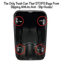 Soft Close Lid, Shiny White, Small Rectangular Trash Can