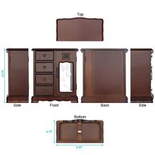 Wooden Jewelry Box Makeup and Organizer