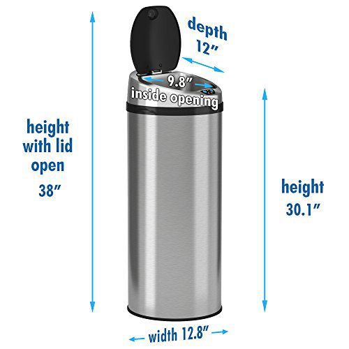 Kitchen Trash Can 13 Gallon Touchless