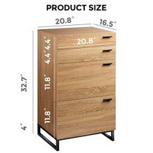 WLIVE 4 Drawer High Dresser, Drawer Chest, Storage Cabinet