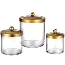 Plastic Storage Jars with Rust Proof Stainless Steel Lids